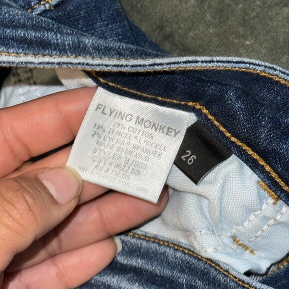 Flying Monkey Dark Blue Cropped Jeans - Picture 8 of 8